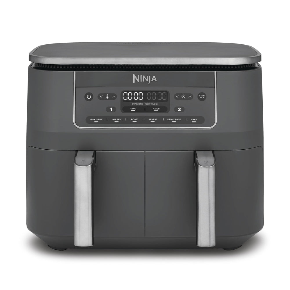 Ninja Dual Zone 6-in-1 7.6L Air Fryer, 2 Drawers, Gunmetal DZ300UK