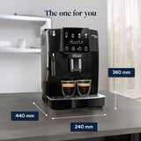 De'Longhi Magnifica ECAM222.20.B, Automatic Coffee Machine with Milk Nozzle, Bean to Cup Espresso Machine with 4 One-Touch Recipes, Soft-Touch Control Panel, 1450W, Black