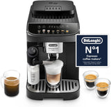De'Longhi Magnifica ECAM222.20.B, Automatic Coffee Machine with Milk Nozzle, Bean to Cup Espresso Machine with 4 One-Touch Recipes, Soft-Touch Control Panel, 1450W, Black