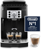 De'Longhi Magnifica ECAM222.20.B, Automatic Coffee Machine with Milk Nozzle, Bean to Cup Espresso Machine with 4 One-Touch Recipes, Soft-Touch Control Panel, 1450W, Black