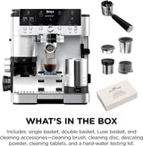 Ninja Luxe Premier 3-in-1 Coffee Machine, Silver ES601UK
