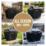 Hybrid Gas & Charcoal BBQ Grill with Smoker, Side Burner & Protective Cover